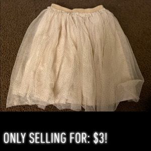 Gold and white glitter skirt